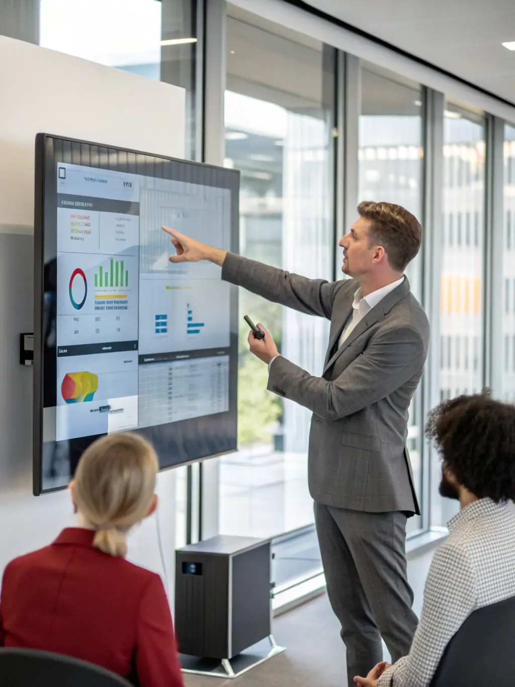 A consultant presenting a digital transformation strategy to a client, highlighting Digital Transformation.